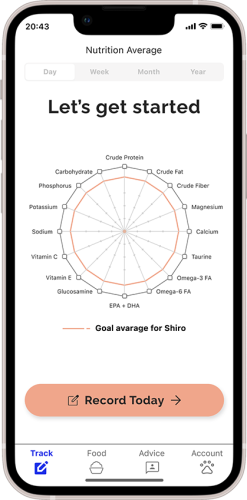 By simply registering the food the pet is currently on and inputting the amount eaten, the pet owner can check if the nutritional value is sufficient.